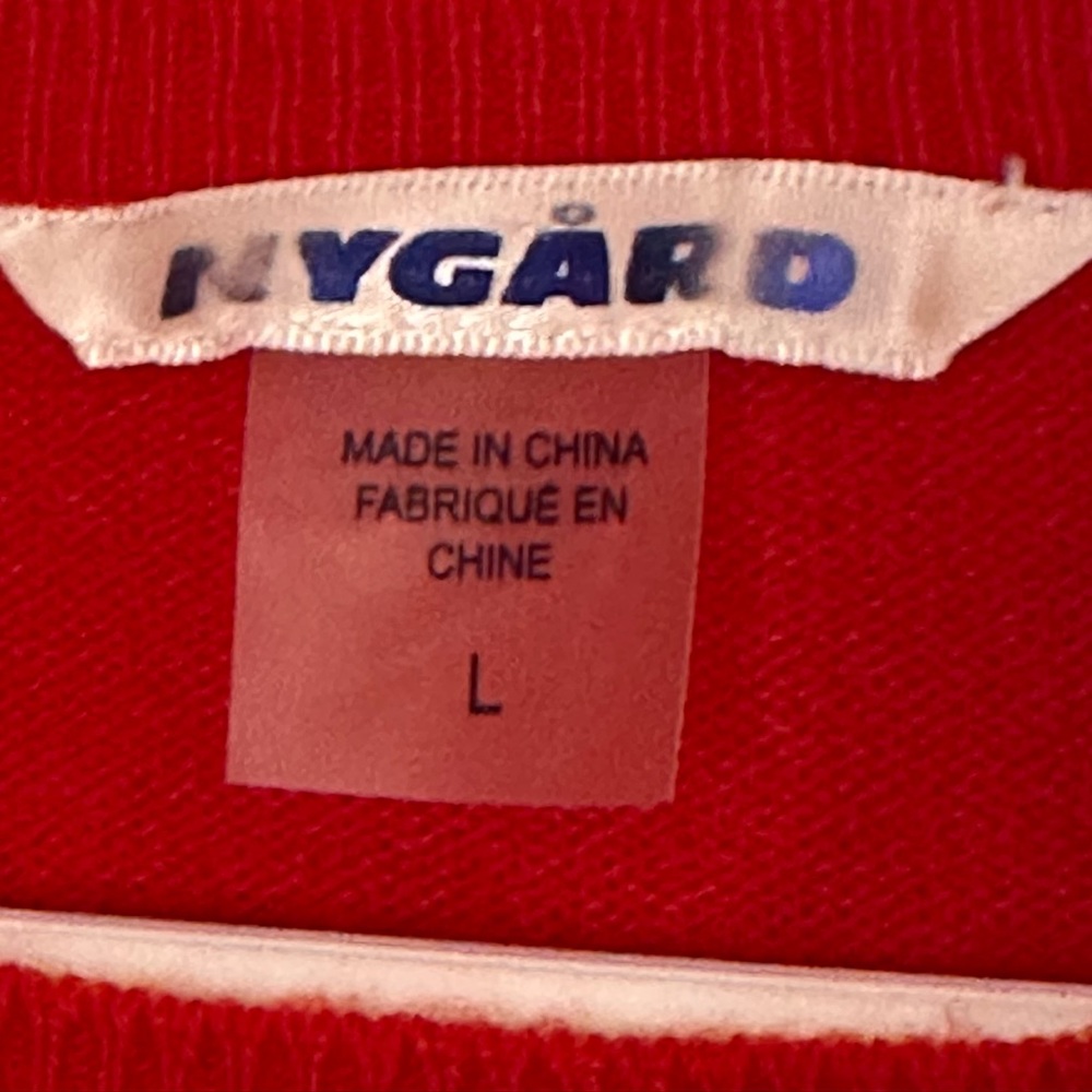 Peter Nygard Vibrant Red Sweater. Size L - Picture 4 of 8